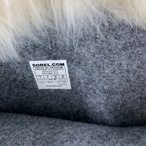 Sorel Joan of Arc winter waterproof boots faux fur lace-up calf navy tan new 7 - Picture 6 of 6